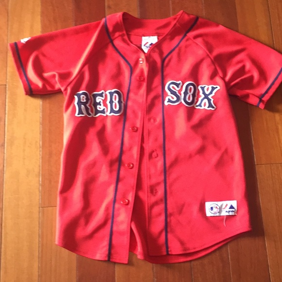 red sox button down jersey